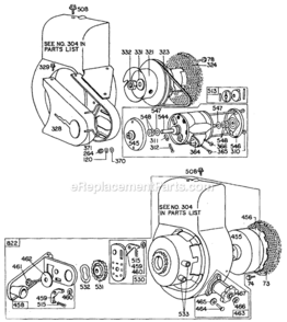 Page C Diagram and Parts List for 80100  Briggs and Stratton Engine